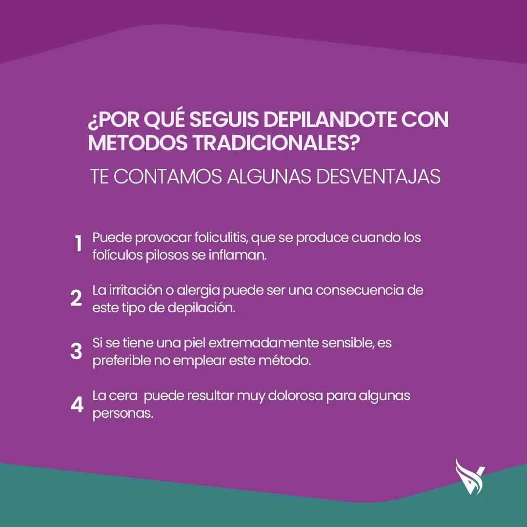 desventajas depilacion tradicional vs depilacion laser
