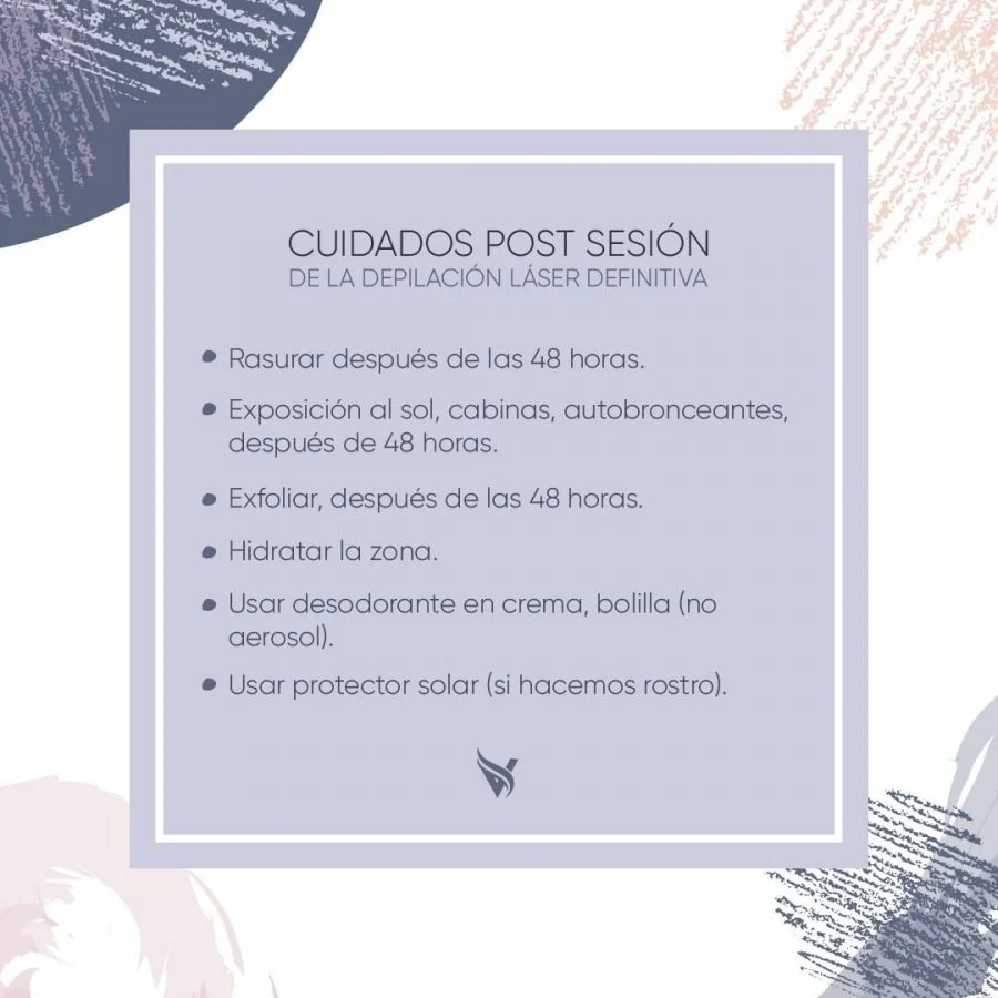 despues de la sesion de depilacion definitiva laser